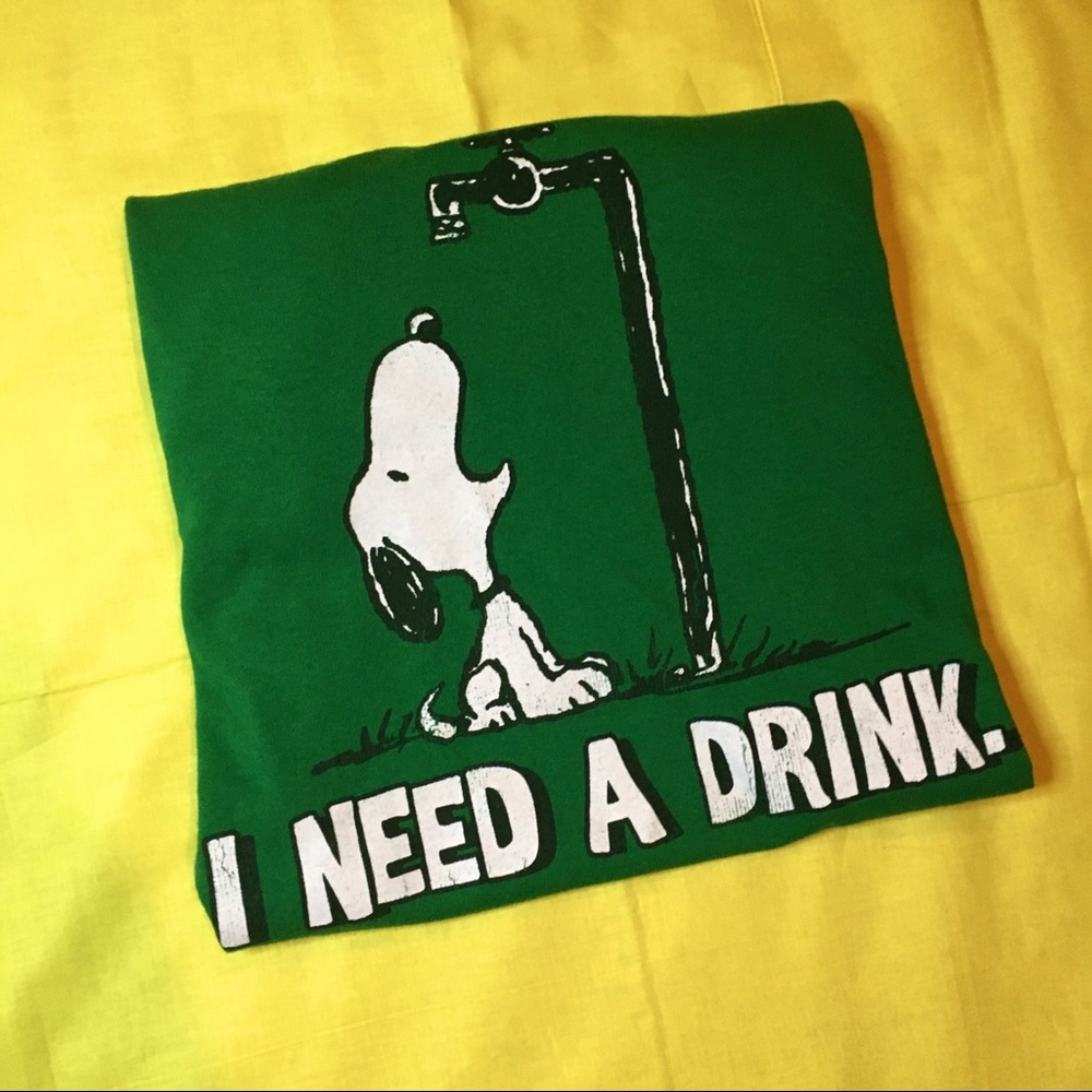 Peanuts Snoopy 'I need a drink' Tee!